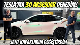 Tesla Jantlarımı Değiştirdim  30 tane Tesla aksesuarı denedim  \u0015 indirim kodunuz sekizsilindir [upl. by Nosduh]