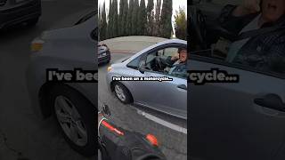 Angry minivan driver loses it on biker 🤣 via nodoorsnoworesig [upl. by Aratal970]