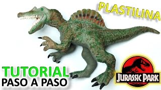 COMO HACER UN DINOSAURIO ESPINOSAURUS ✔ MI MUNDO DE PLASTILINA [upl. by Naujud396]