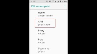 Giffgaff APN Settings for Android 4G [upl. by Asylla942]