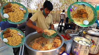 World Famous Hyderabadi CHICKEN BIRYANI  دجاج حيدر أباد الشهير عالمياً  Street food planet [upl. by Euginom388]