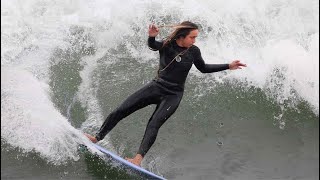 Filming surf from the Huntington Beach Pier [upl. by Urbannal521]