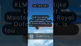 On This Day  October 7 1919  KLM Royal Dutch Airlines is founded in Amsterdam [upl. by Akinihs]