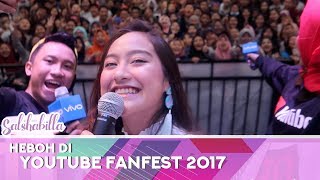 HEBOH DI YOUTUBE FANFEST 2017  SALSHABILLA VLOG with Dellos [upl. by Neffets]