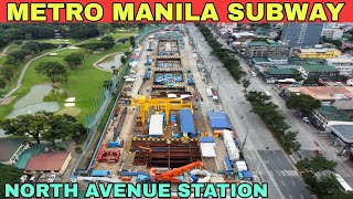 Manila Subway METRO MANILA SUBWAY NORTH AVENUE STATION update 11012023 [upl. by Kampmann]