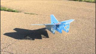 Bigger Slow Delta RC First Flight [upl. by Yddur]