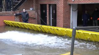 FloodBreak passive flood barriers deploy automatically at customer location  January 2013 [upl. by Bekah667]