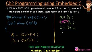 Lect 17Ch2Code 1 amp 2Programming using Embedd CESY22532Diploma Sem 5MSBTE [upl. by Costa389]