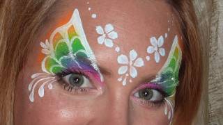 Rainbow Fairy Face Painting Tutorial [upl. by Nilpik]