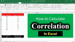 How to Calculate Correlation in Excel  Correlation in Excel  Pearsons Correlation [upl. by Dever]