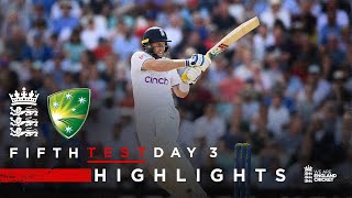 Root Hits 91 As Eng Lead by 377  Highlights  England v Australia Day 3  LV Insurance Test 2023 [upl. by Aleekat]