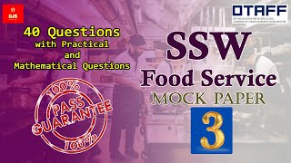 SSW 1 Food Service Skill Test  Sample Questions  Mock Paper 03 [upl. by Aggappe]