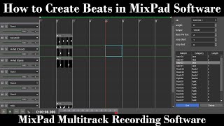 How to Create Beats Using MixPad Multitrack Recording Software beats beatmaker audiorecorder [upl. by Honebein]