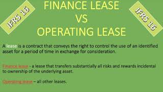 IFRS 16 LEASES  LESSORS and LESSEES with Journal Entries [upl. by Clements998]