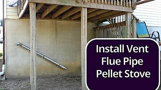 How To Install Vent Flue Pipe For Pellet Stove Through Concrete Wall [upl. by Gnilrac]