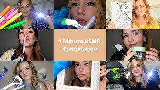 ASMR 1 minute Cranial Nerve exam dentist haircut lice spa spit painting  collab with Keke ASMR [upl. by Areikahs]