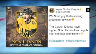 Noah Hanifin signs eightyear extension with Vegas [upl. by Ytisahcal]