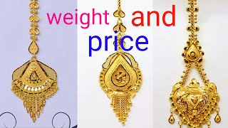 Latest gold tikli design with price [upl. by Adeys]