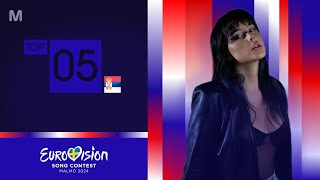 🇷🇸 Pesma za Evroviziju 2024 • Top 5 28  Serbia Eurovision 2024 [upl. by Sikleb]