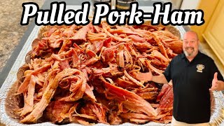 How to Make Smoked Pulled PorkHam  bbq food [upl. by Ellenet691]