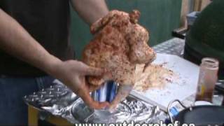 Big Green Egg  Beer Can Chicken [upl. by Willard533]