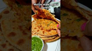 Khasta Mooli Ka Paratha Recipe shorts mooli paratha [upl. by Ecirum688]