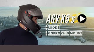 AGV K5 S Helmet  GoPro chin mount [upl. by Pernas]