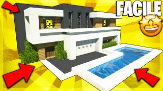 COME COSTRUIRE UNA VILLA MODERNA CON PISCINA SU MINECRAFT FACILE  Minecraft Tutorial ITA [upl. by Hubey]