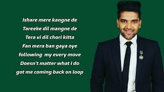 ISHARE TERE Lyrics  Guru Randhawa Dhvani Bhanushali [upl. by Burnside]