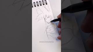 Drawing Goku Mastered Ultra Instinct Vs gokuultrainstinct muigoku [upl. by Pearle]