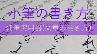 書道 小筆の書き方「細字実用書の書き方」 [upl. by Poock]