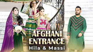 Hila amp Massi  Afghani dress entrance amp mast dance  Hamayoun Angar  New Afghan song [upl. by Nodnas]