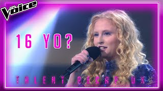 16YEAROLD Teenager Sings SIAS quotCHANDELIERquot ON THE VOICE 2021   Knockout Round [upl. by Ahsitneuq]