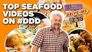 Top 20 Wildest DDD Seafood Videos with Guy Fieri  Diners DriveIns and Dives  Food Network [upl. by Epuladaugairam]