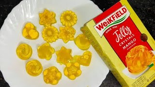 Homemade jelly Recipe  Weikfield Jelly Crystals Mango Flavour  How to make homemade jelly [upl. by Maurilia]