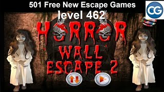 Walkthrough 501 Free New Escape Games level 462 Horror wall escape 2  Complete Game [upl. by Benkley]