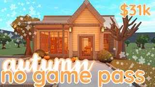 31k NO GAME PASS autumn home  bloxburg build [upl. by Attiuqram]