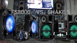 DUELO SONY SHAKE 5 VS SAMSUNG FS8000 [upl. by Greggory]