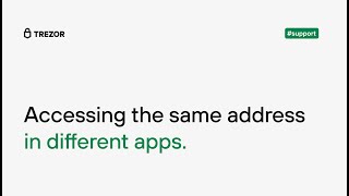 Accessing the same address using Trezor Suite MyEtherWallet and MetaMask [upl. by Annyl]