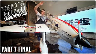 RC Gee Bee R3 Part 7 Final assembly Oracover Film Covering Paint Job 3D printed airplane [upl. by Okier]