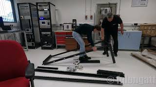 assembling a StarTech com 42U 19 inch open frame rack [upl. by Barbuto]