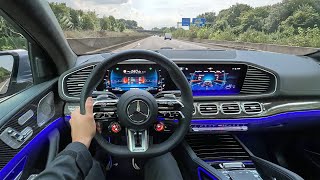 NEW 2025 Mercedes AMG GLE53 POV Drive Hybrid Coupe Facelift SOUND on the German Autobahn [upl. by Yssep]