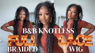 FULL LACE Affordable Knotless Bohemian Braided Wig  UNREAL 😍😍 from BampB [upl. by Allerym238]