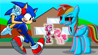 Amy VS Pinkie Pie  Blockhead but Sonic VS RainbowEXE [upl. by Ellednahc737]