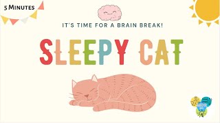 Relaxing Brain Break Activity for Kids  Sleepy Cat [upl. by Ecyla90]