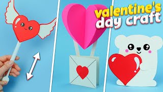 5 Lavoretti di carta per San Valentino  Valentines Day Crafts [upl. by Tiffi]