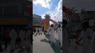 👹👹 Jagitial 👹👹 mahishasura 👿👻👹 demon 👿 road show 2024 durgamma dasara musics👹👿 shorts [upl. by Jarvis]