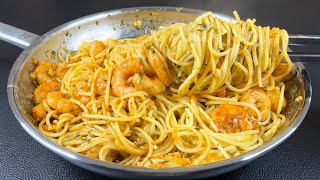 Butter Zitronen Garnelen Spaghetti Leckeres beliebtes Rezept für puren Genuss 🍤🍋 [upl. by Sinnard]