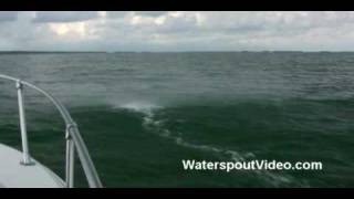 Waterspout Spray Ring Chase  Boat  Florida Keys  Part 1 [upl. by Yecnuahc]