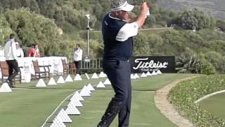 Darren Clarke Golf Swing  Pitching Slow Motion Volvo World Matchplay 2012 Face On [upl. by Palm864]